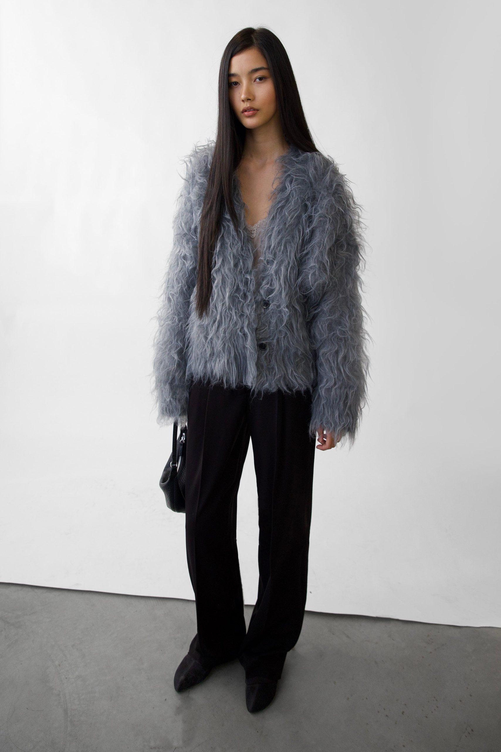 LONG HAIR FAUX FUR JACKET